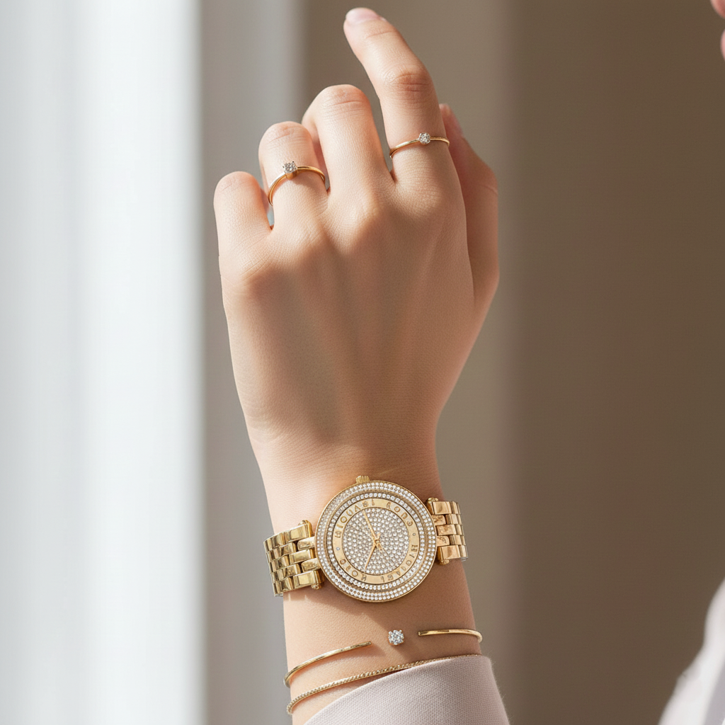 Michael Kors MK3445 Darci Mini Women’s Gold Crystal Dial Watch