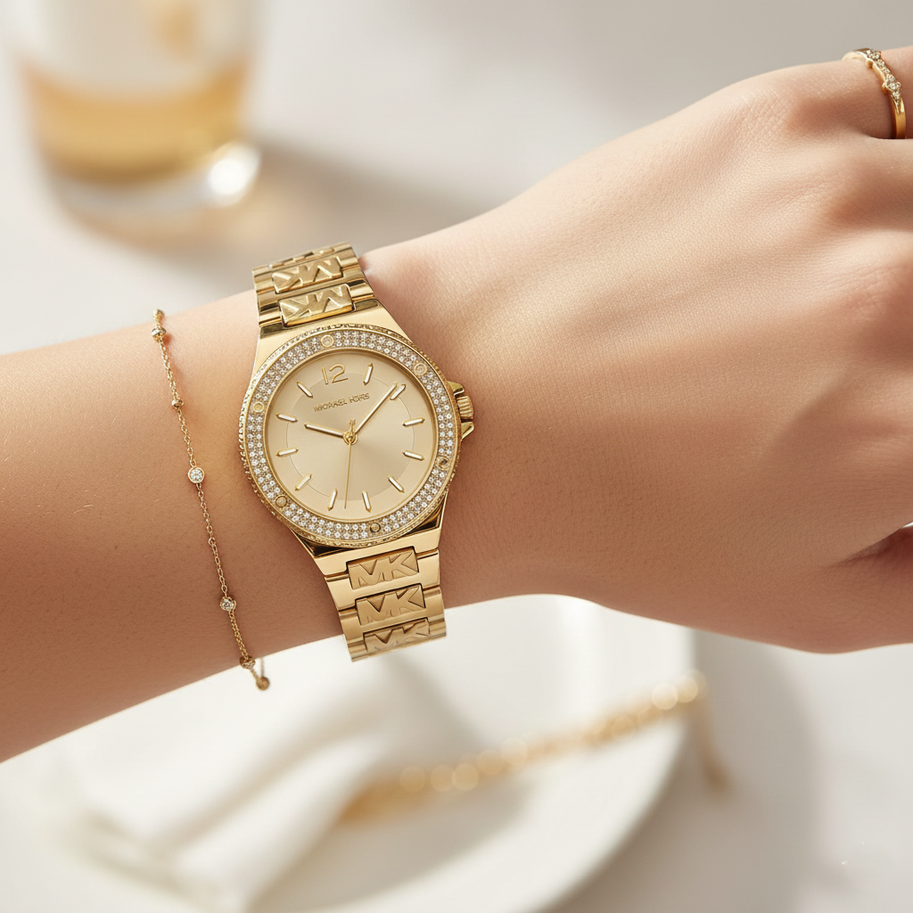 Michael Kors Lennox MK7339 Women’s Gold Stainless Steel Analog Watch