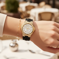 Michael Kors Camille MK7247 Women’s Gold Crystal Silicone Multi-Function Watch
