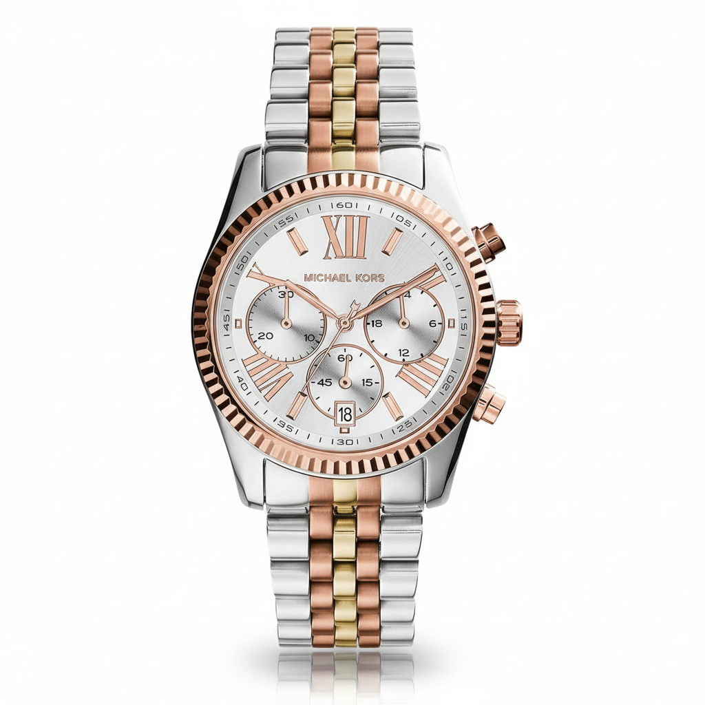 Michael Kors MK5735 Lexington Women’s Tri-Tone Chronograph Watch