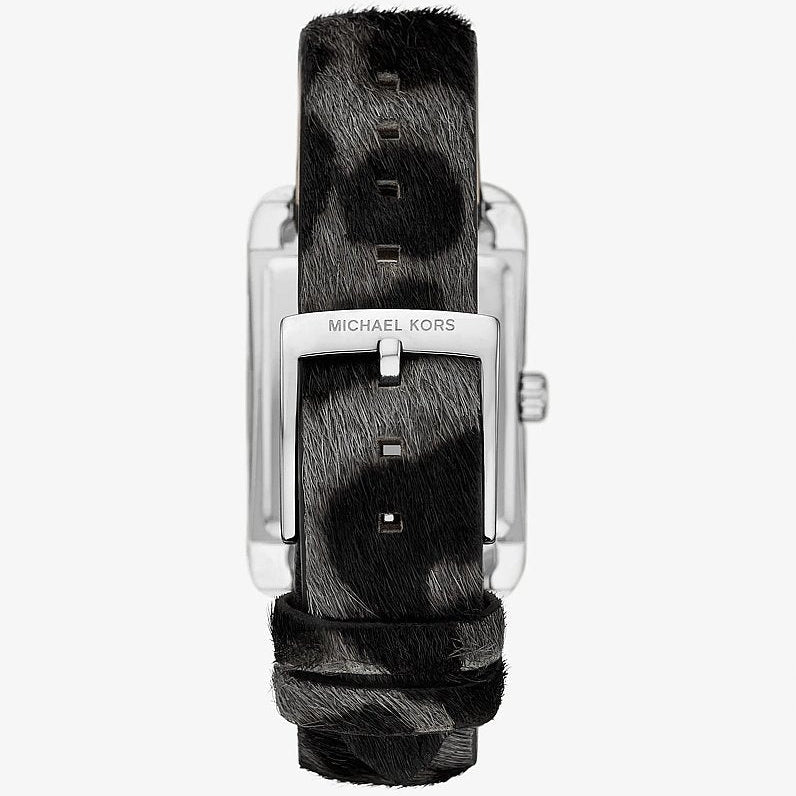 Michael Kors Emery MKo1199 Black Dial Grey Leopard Print Leather Strap Women's Watch