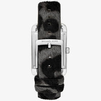 Michael Kors Emery MKo1199 Black Dial Grey Leopard Print Leather Strap Women's Watch