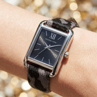 Michael Kors Emery MKo1199 Black Dial Grey Leopard Print Leather Strap Women's Watch
