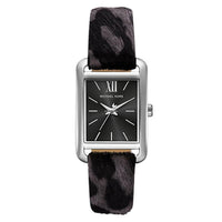 Michael Kors Emery MKo1199 Black Dial Grey Leopard Print Leather Strap Women's Watch