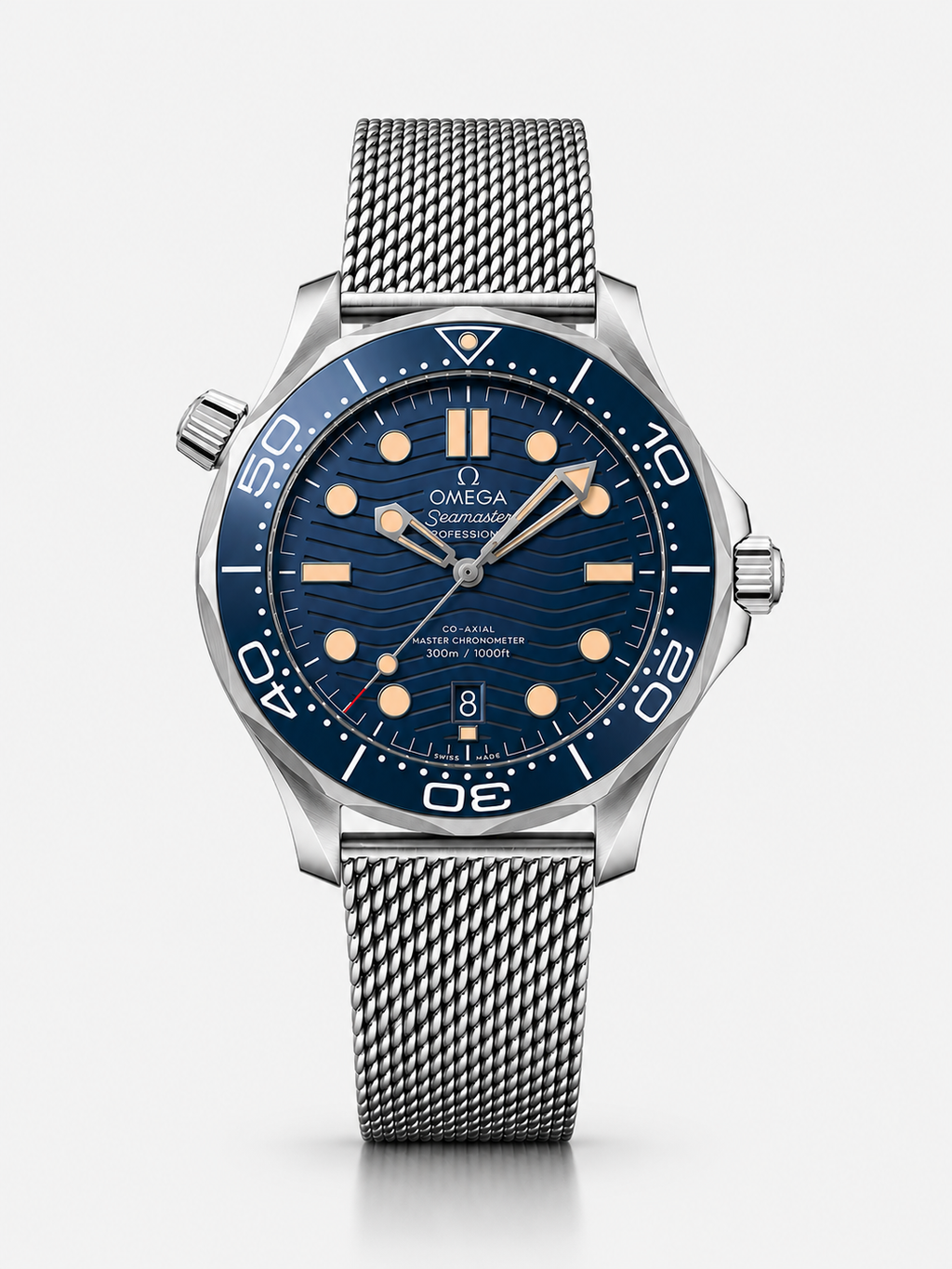Omega Seamaster Blue Wave Mesh Stainless Steel – 3A Automatic