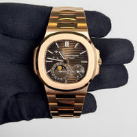 Patek Philippe Nautilus Moonphase Rose Gold Brown Dial 40mm  - Mirror Original