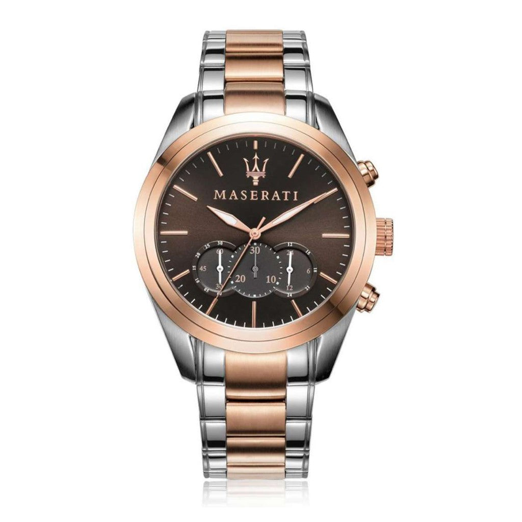 Maserati Traguardo R8873612003 Two-Tone Rose Gold Brown Dial Men's Watch