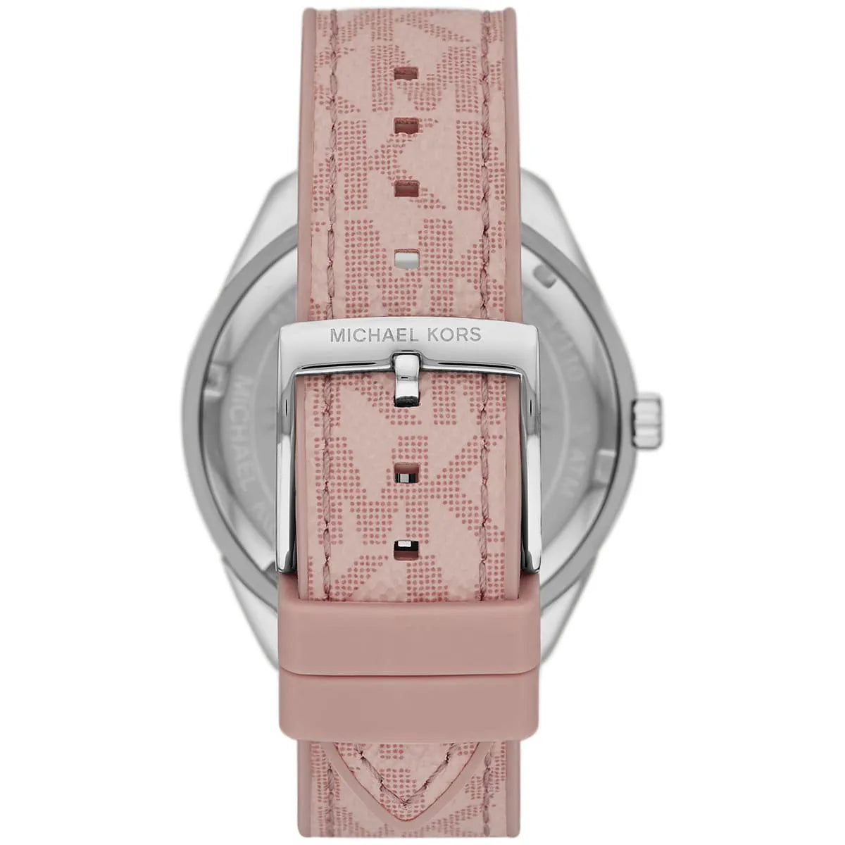 Michael Kors Jessa MK7206 Two-Tone Crystal White Dial Pink Logo Rubber Women's Watch