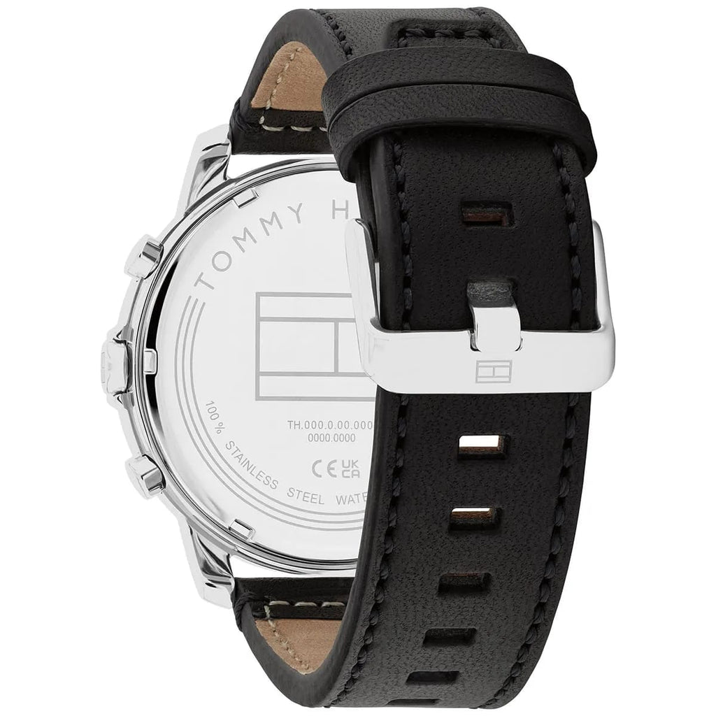 Tommy Hilfiger 1792151 Men’s Multi-Function Watch – Green Dial & Black Leather Strap