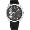 Tommy Hilfiger Men's Multi-Function Watch – Model 1710644 – Black Leather Strap