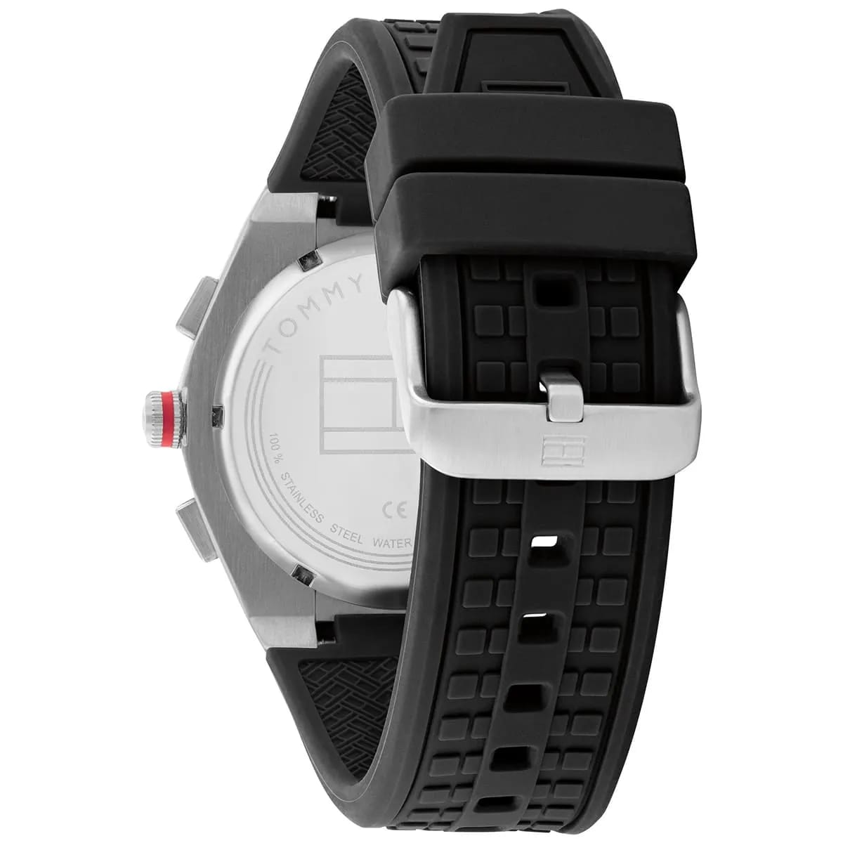 Tommy Hilfiger Connor 1791898 Men’s Black Dial Black Silicone Multi-Function Watch