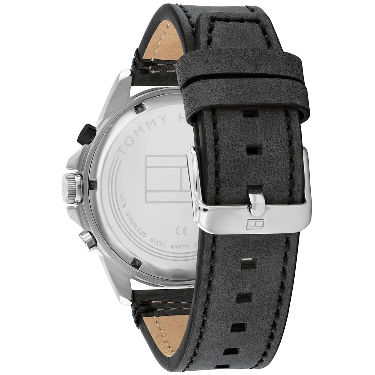 Tommy Hilfiger Harley 1791894 Men’s Black Dial Black Leather Multi-Function Watch