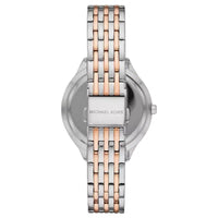 Michael Kors Mindy MK7077 Women’s Mother of Pearl Dial Two-Tone Bracelet Multi-Function Watch