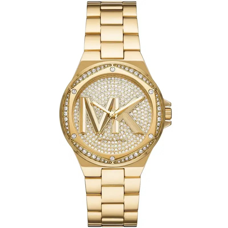Michael Kors Lennox MK7229 Women’s Gold Crystal Dial Gold Bracelet Multi-Function Watch