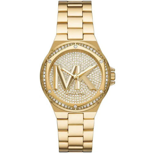 Michael Kors Lennox MK7229 Women’s Gold Crystal Dial Gold Bracelet Multi-Function Watch