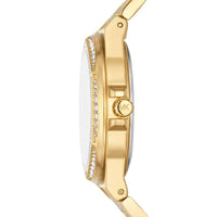 Michael Kors Lennox MK7229 Women’s Gold Crystal Dial Gold Bracelet Multi-Function Watch