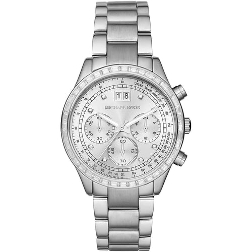 Michael Kors Brinkley MK6265 Women’s Silver Dial Stainless Steel Chronograph Watch