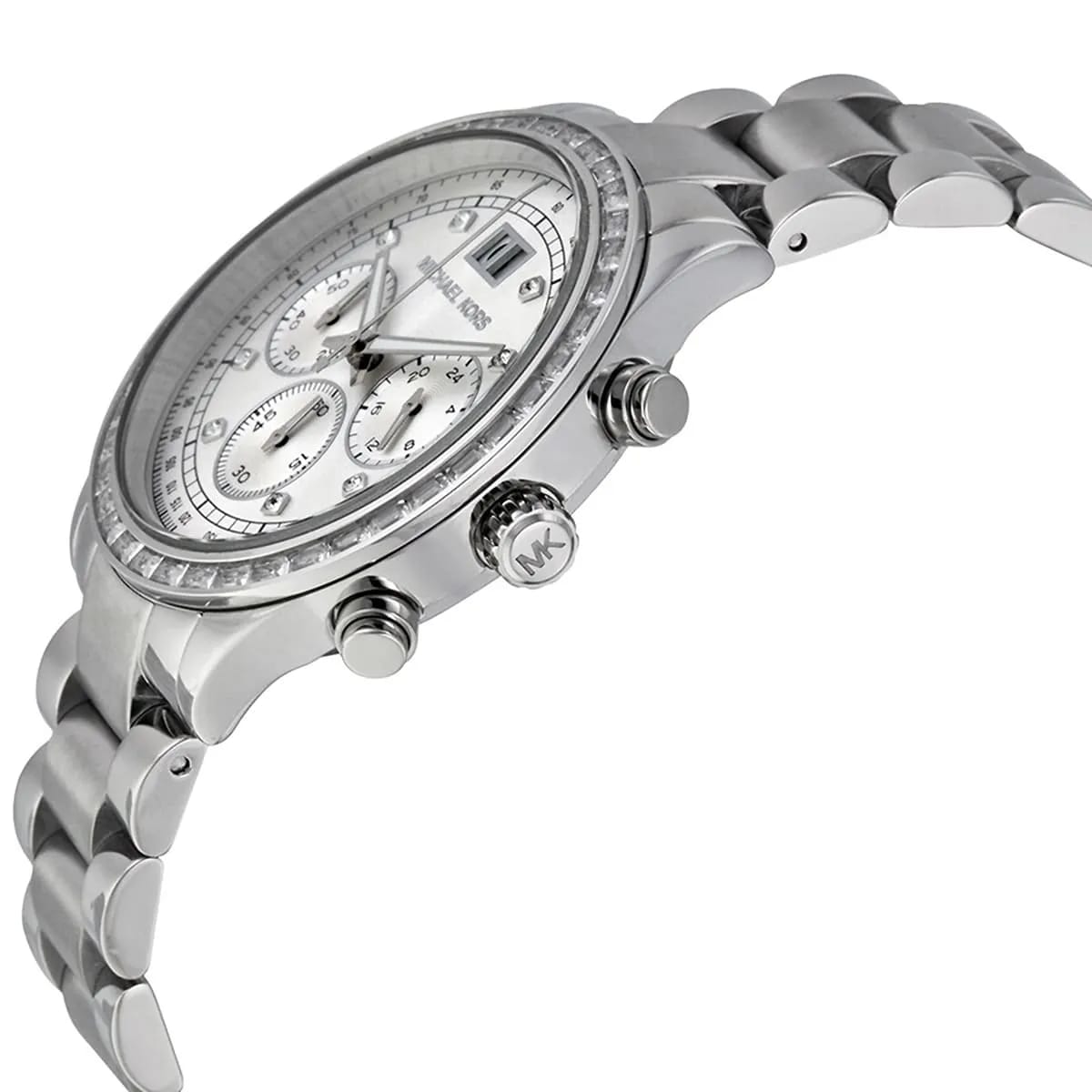 Michael Kors Brinkley MK6265 Women’s Silver Dial Stainless Steel Chronograph Watch