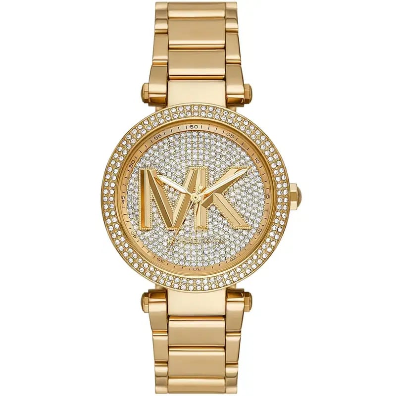 Michael Kors Parker MK7283 Women’s Crystal-Pave Dial Gold-Tone Bracelet Watch