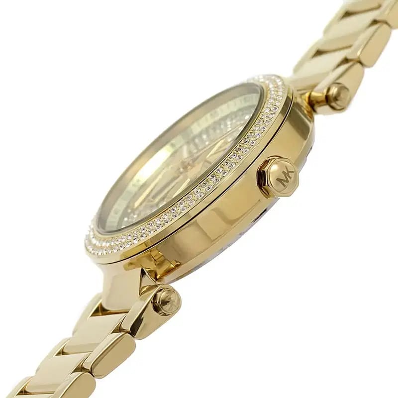 Michael Kors Parker MK7283 Women’s Crystal-Pave Dial Gold-Tone Bracelet Watch
