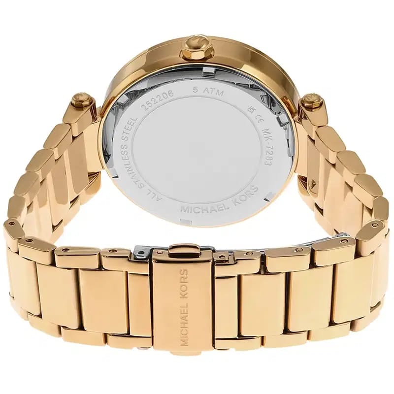 Michael Kors Parker MK7283 Women’s Crystal-Pave Dial Gold-Tone Bracelet Watch