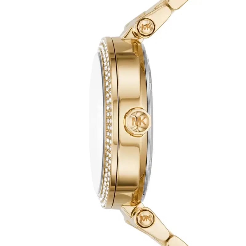 Michael Kors Parker MK7283 Women’s Crystal-Pave Dial Gold-Tone Bracelet Watch