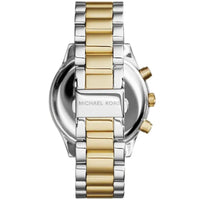 Michael Kors Brinkley MK6188 Women’s Silver & Gold Dial Two-Tone Chronograph Watch