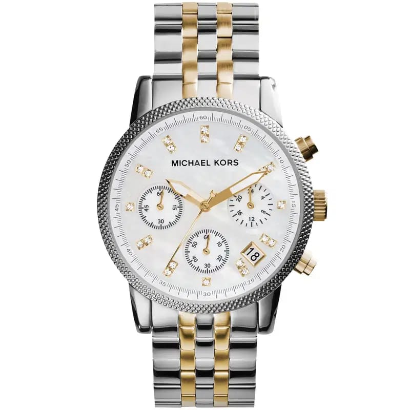 Michael Kors Ritz MK5057 Women’s Silver & Gold Stainless Steel Multi-Function Watch