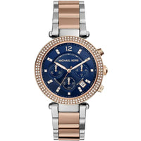Michael Kors Parker MK6141 Women’s Rose Gold & Silver Stainless Steel Multi-Function Watch