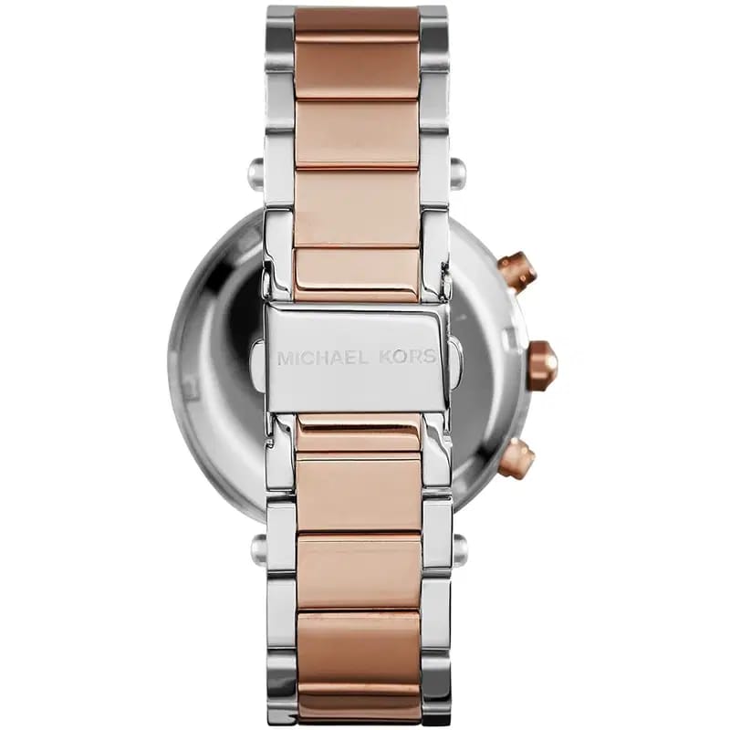 Michael Kors Parker MK6141 Women’s Rose Gold & Silver Stainless Steel Multi-Function Watch