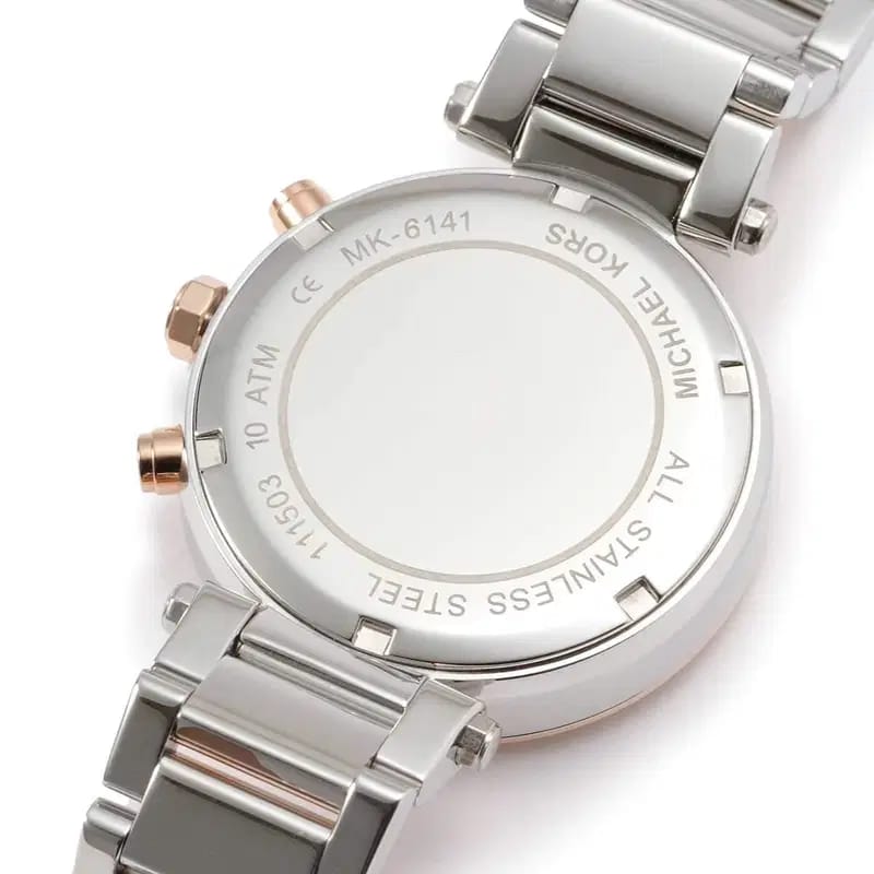 Michael Kors Parker MK6141 Women’s Rose Gold & Silver Stainless Steel Multi-Function Watch