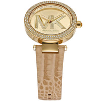 Michael Kors Parker MK4725 Women’s Gold Case Beige Leather Strap Analog Watch