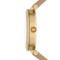 Michael Kors Parker MK4725 Women’s Gold Case Beige Leather Strap Analog Watch