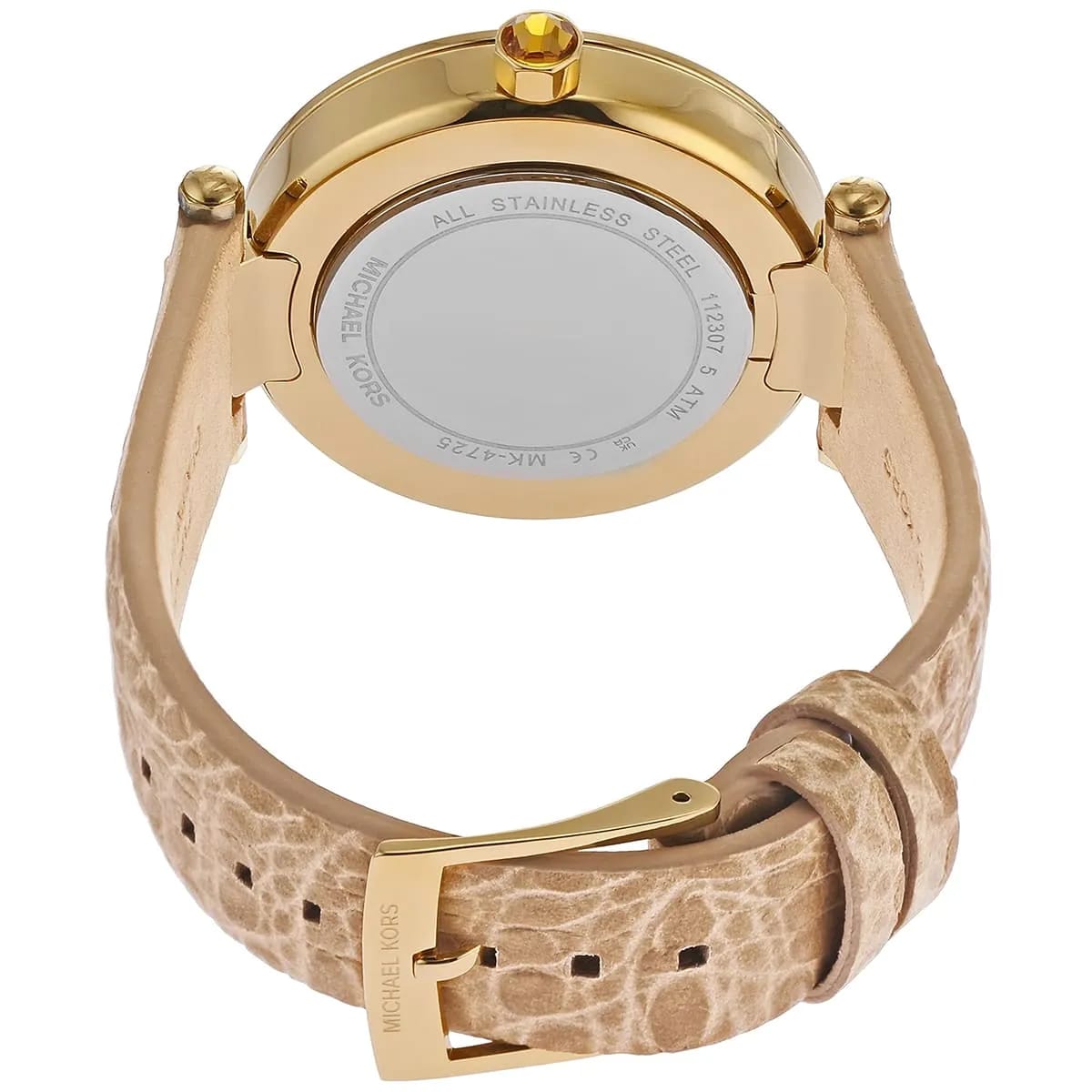 Michael Kors Parker MK4725 Women’s Gold Case Beige Leather Strap Analog Watch