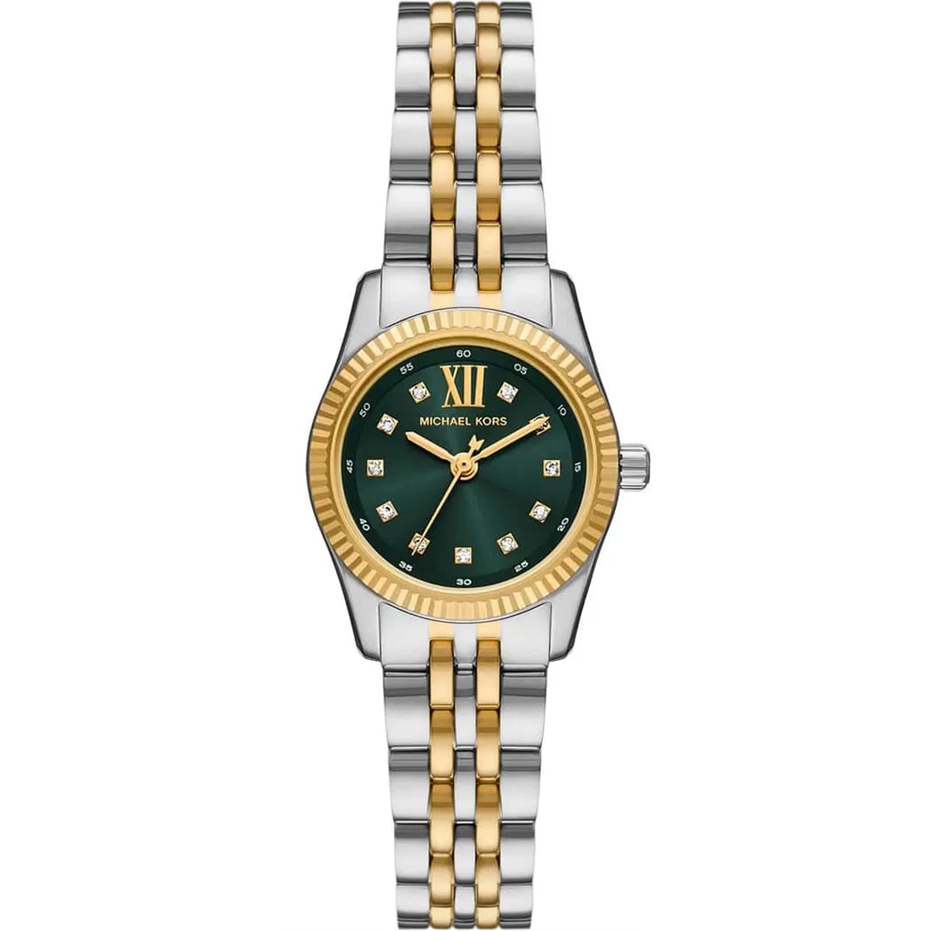 Michael Kors Lexington MK4986 Women’s Two-Tone Green Dial Multi-Function Watch