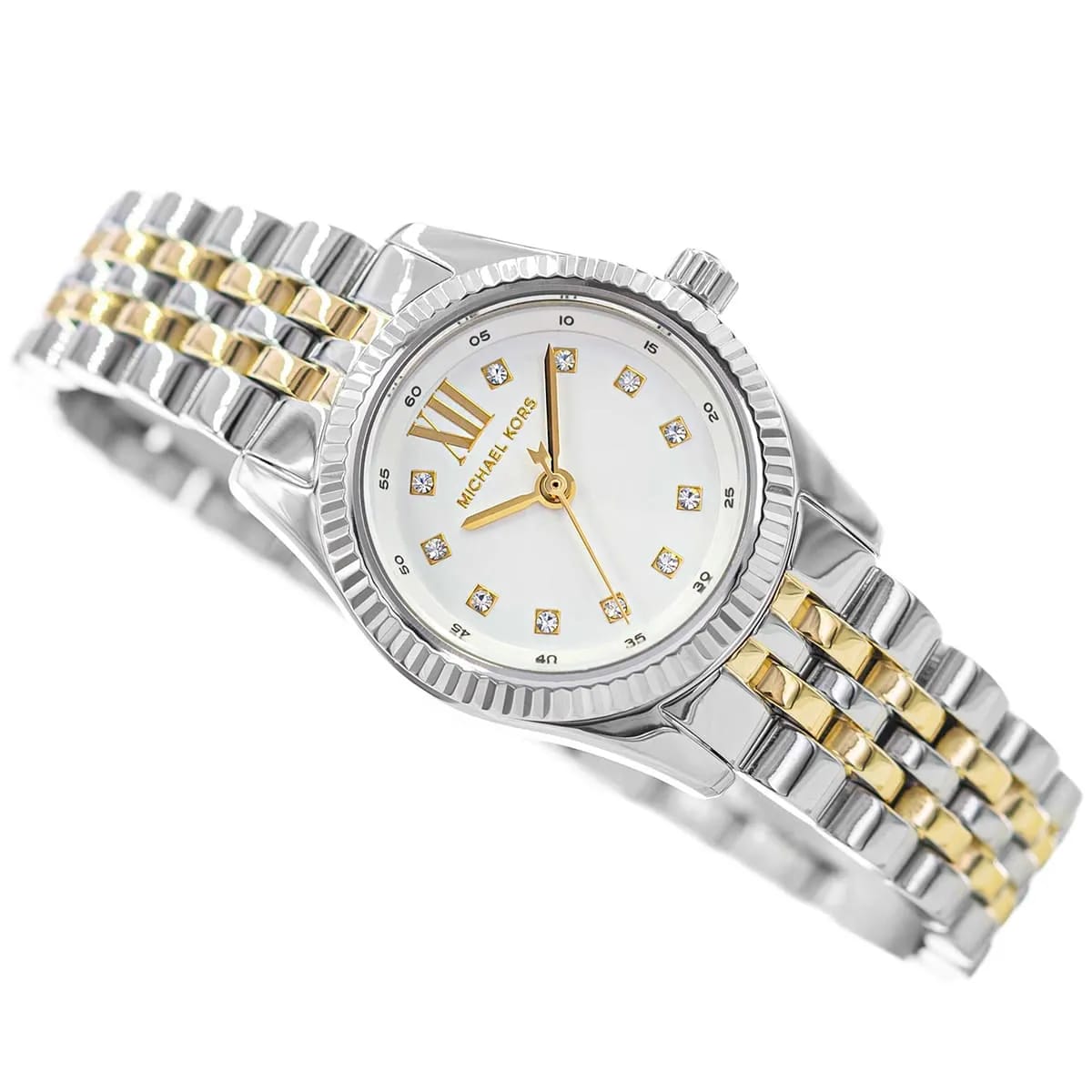 Michael Kors Lexington MK4740 Women’s Silver & Gold Dial Stainless Steel Watch