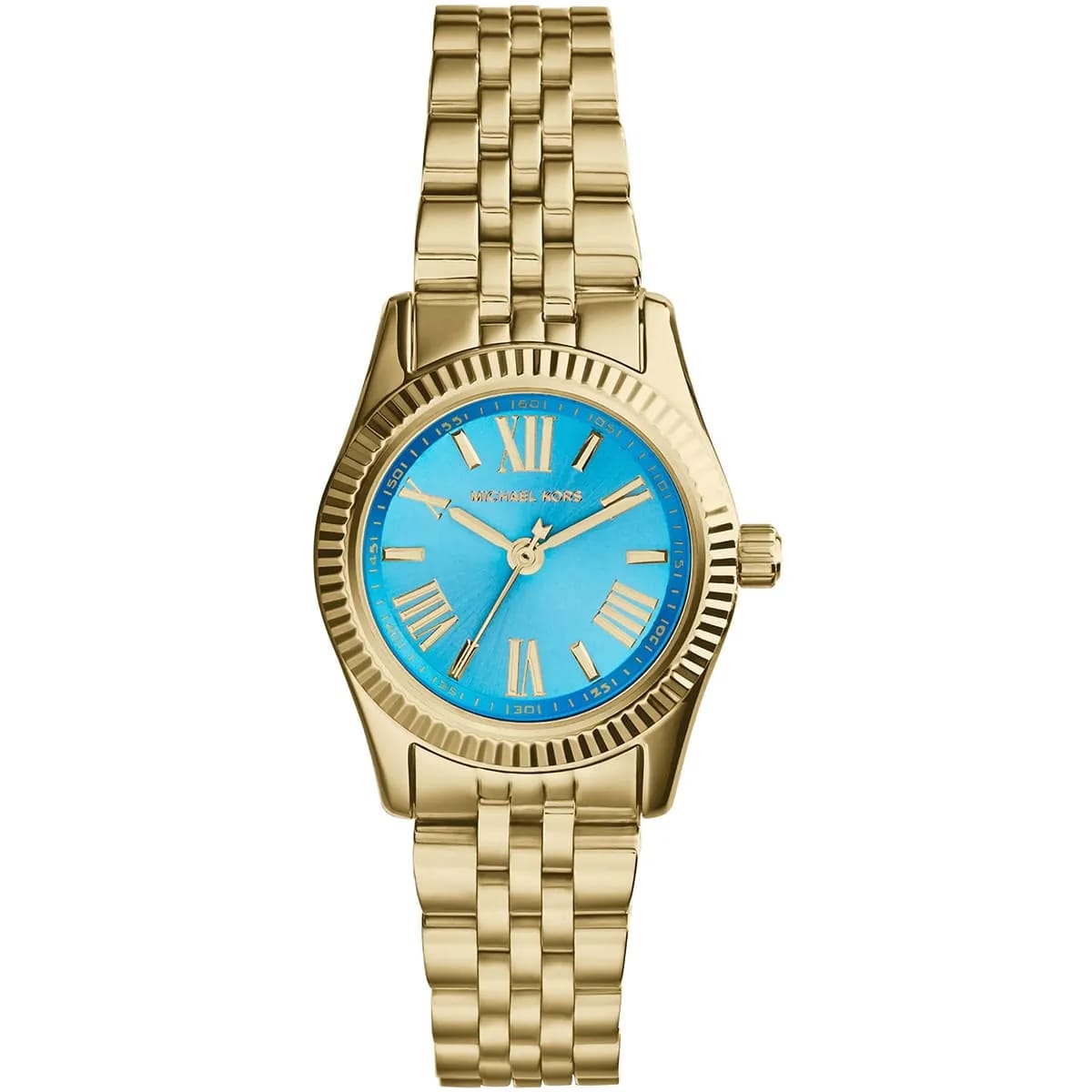 Michael Kors Lexington MK3271 Women’s Gold-Tone Turquoise Dial Stainless Steel Watch