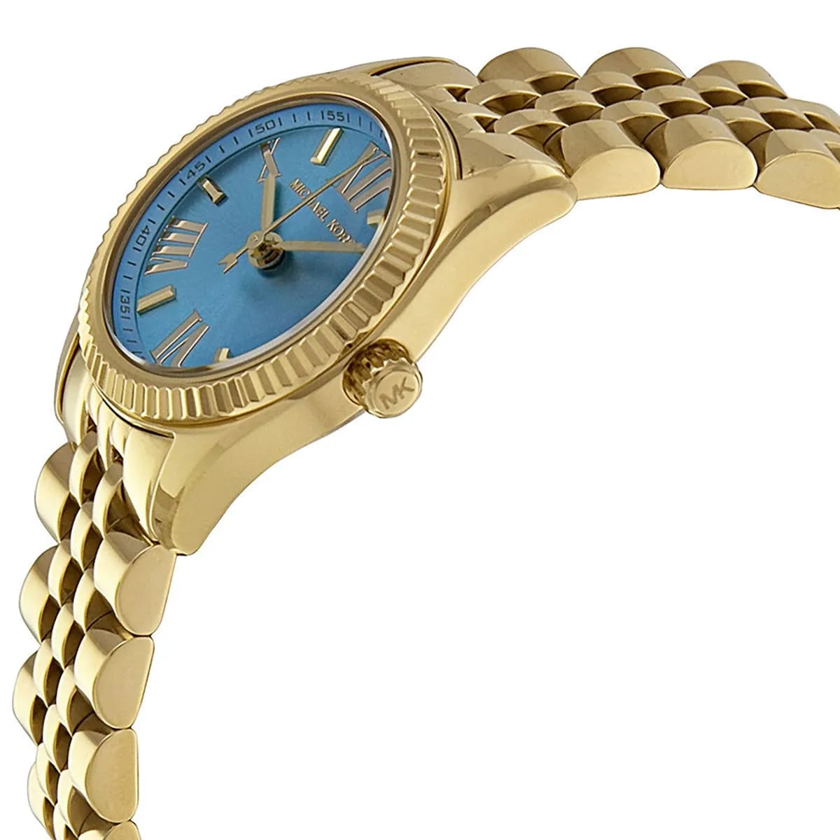 Michael Kors Lexington MK3271 Women’s Gold-Tone Turquoise Dial Stainless Steel Watch