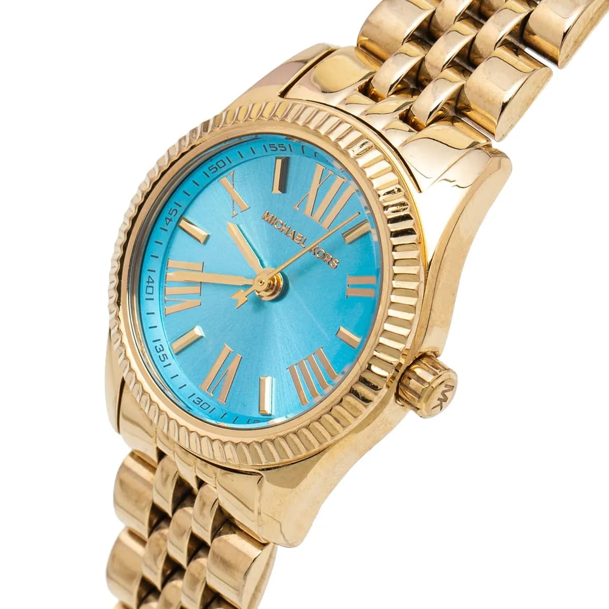 Michael Kors Lexington MK3271 Women’s Gold-Tone Turquoise Dial Stainless Steel Watch