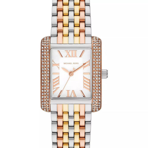 Michael Kors Emery Three-Tone MK4744 Women’s Silver, Gold & Rose Gold Stainless Steel Watch