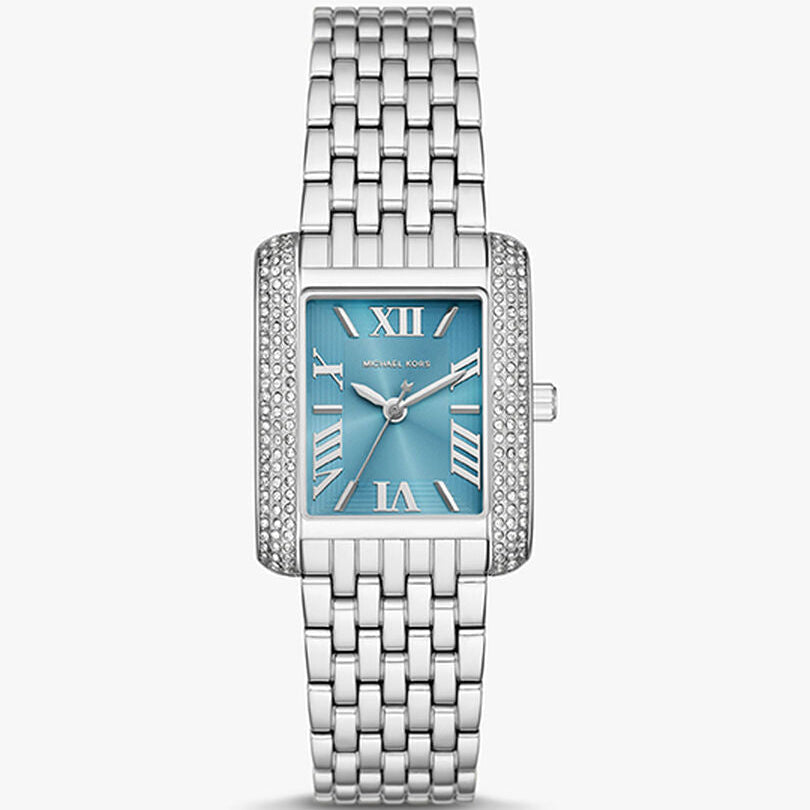Michael Kors Emery Three MK4829 Women’s Silver Blue Dial Stainless Steel Watch