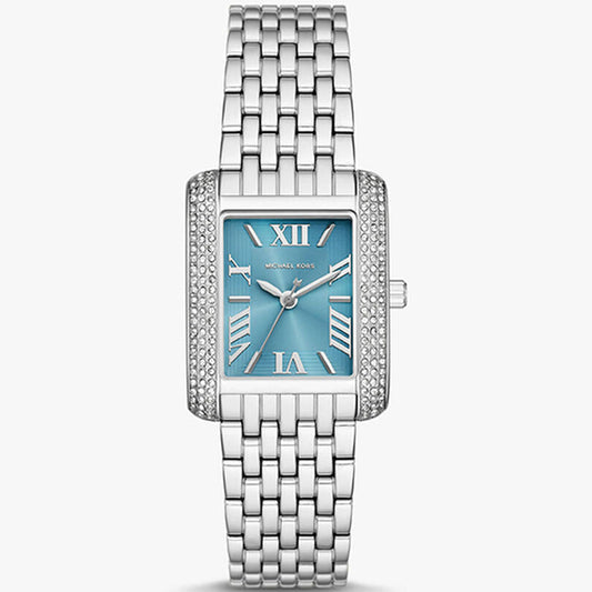 Michael Kors Emery Three MK4829 Women’s Silver Blue Dial Stainless Steel Watch