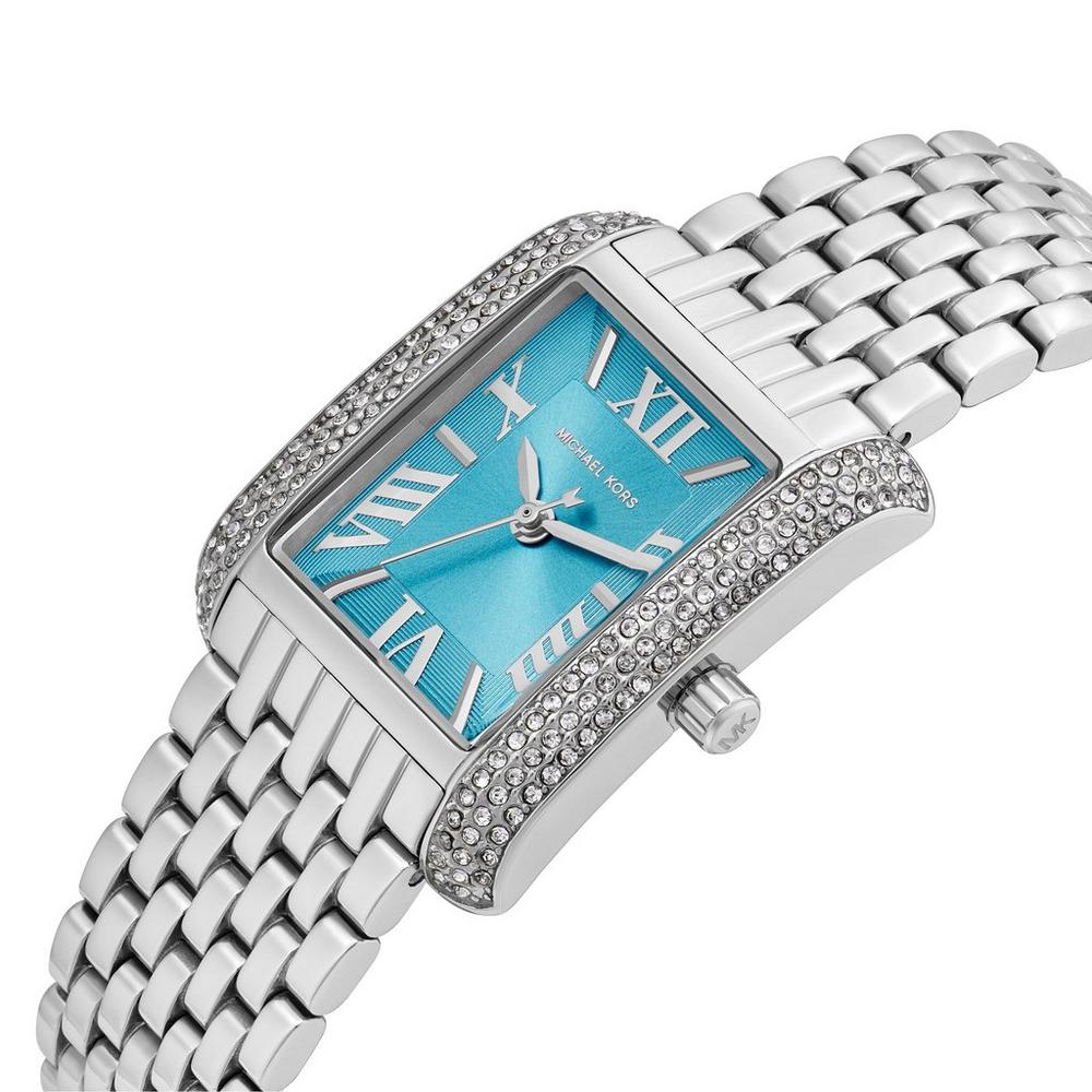 Michael Kors Emery Three MK4829 Women’s Silver Blue Dial Stainless Steel Watch