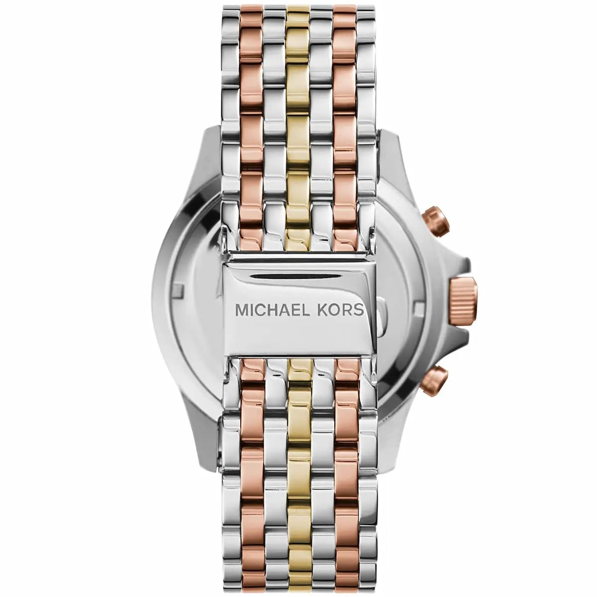 Michael Kors MK5876 Women’s Tri-Tone Baguette Bezel Chronograph Watch