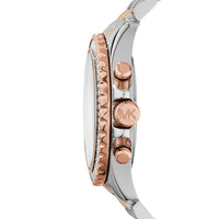 Michael Kors MK5876 Women’s Tri-Tone Baguette Bezel Chronograph Watch