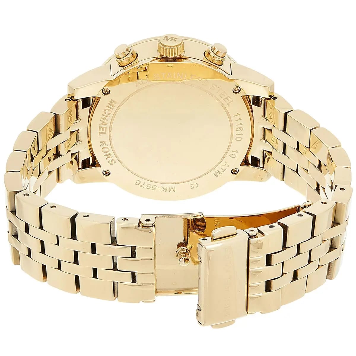 Michael Kors MK5676 Women’s Gold-Tone Crystal Ritz Chronograph Watch