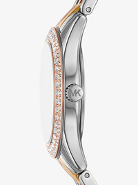Michael Kors MK4846 Harlowe Women’s Two-Tone Crystal Dial Watch