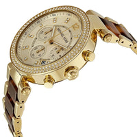 Michael Kors MK5688 Parker Women’s Gold Chronograph Tortoiseshell Crystal Watch