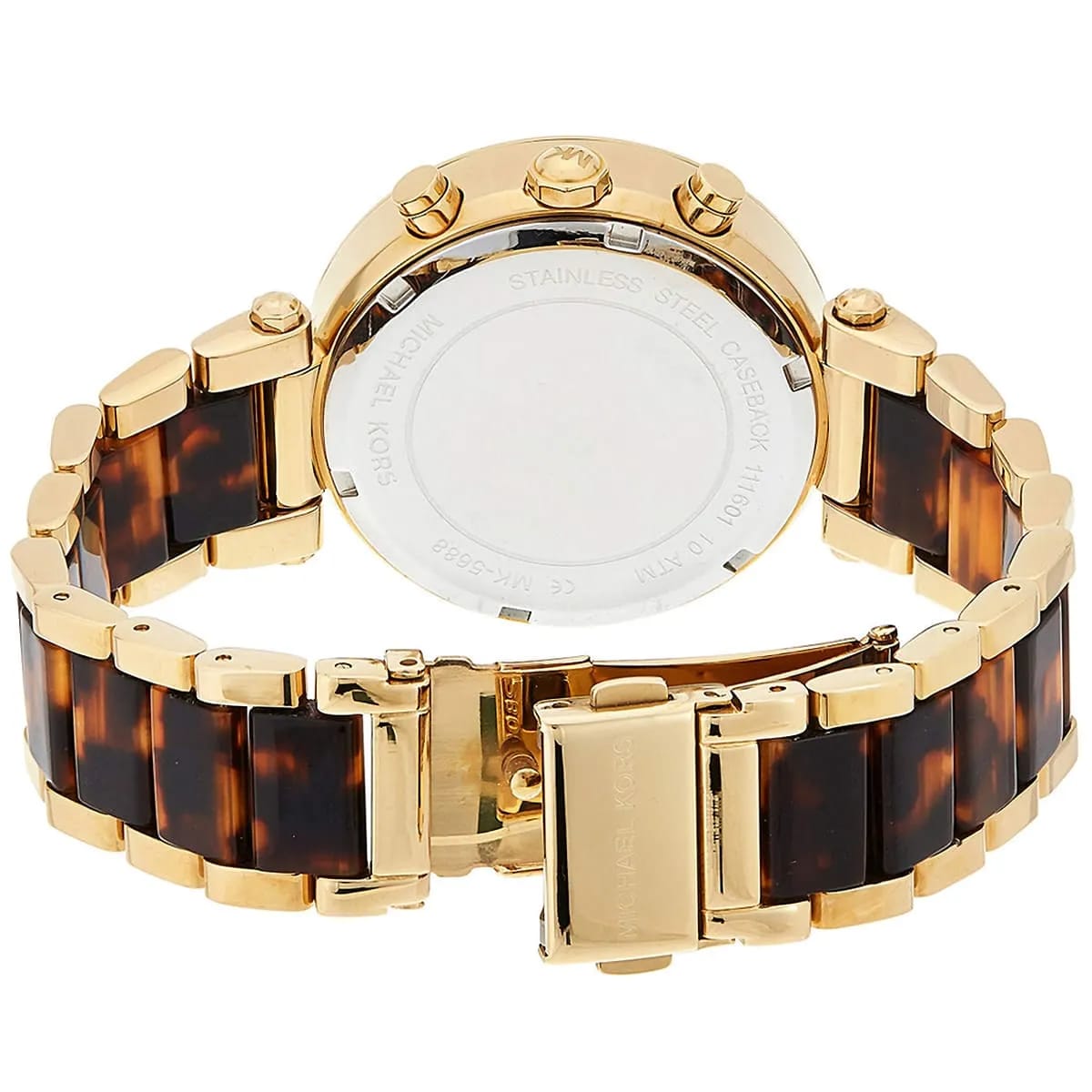 Michael Kors MK5688 Parker Women’s Gold Chronograph Tortoiseshell Crystal Watch