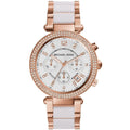 Michael Kors MK5774 Parker Women’s White Dial Rose Gold Chronograph Watch